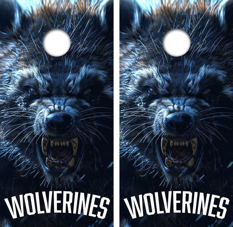 Michigan Wolverines Cornhole Design