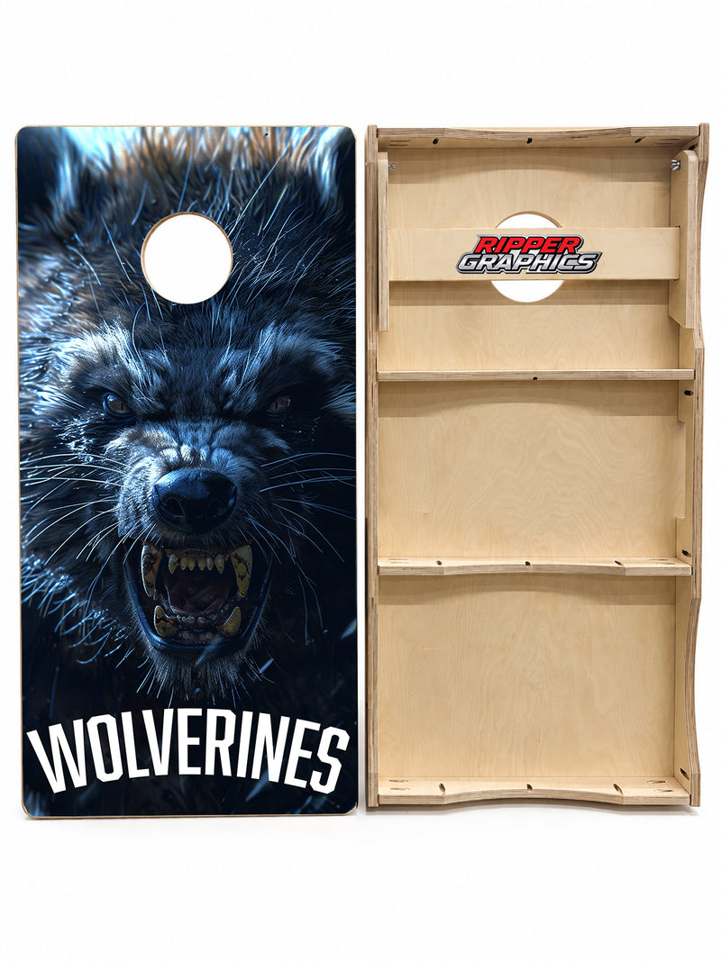 Michigan Wolverines Cornhole Design