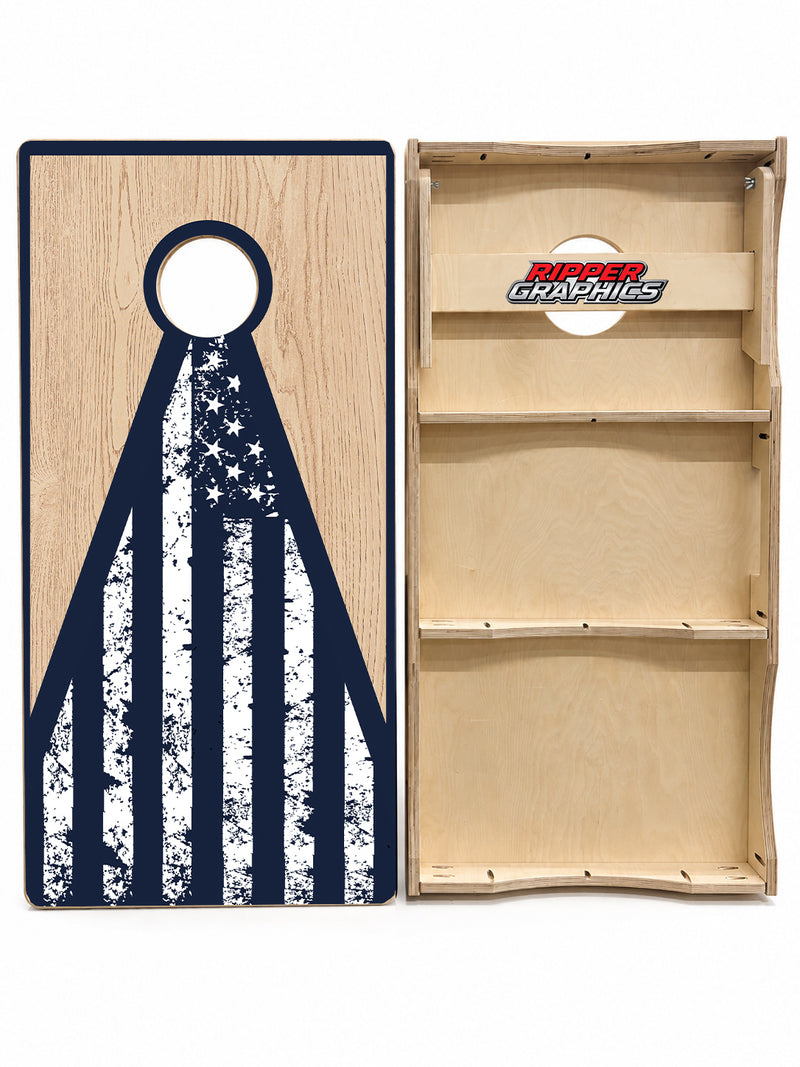 Triangle American Flag Cornhole Design