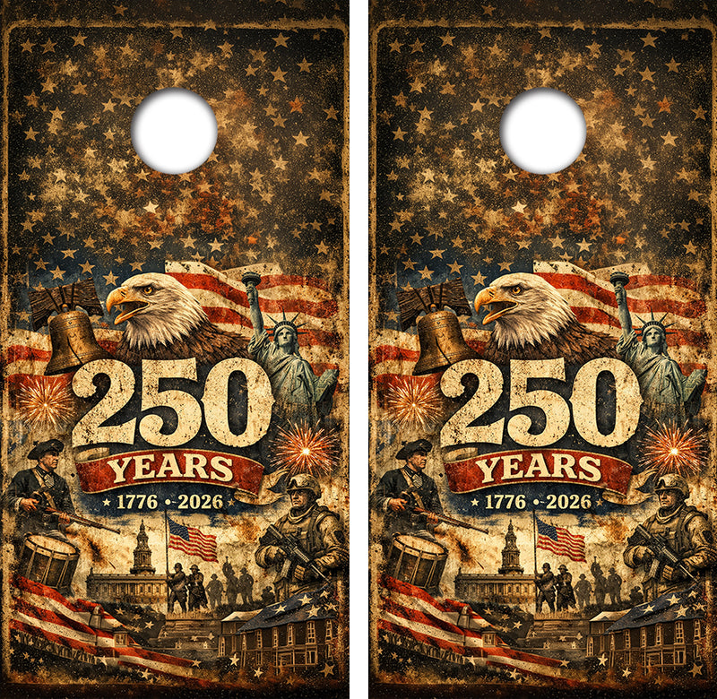 Americas 250 Anniversary Cornhole Design