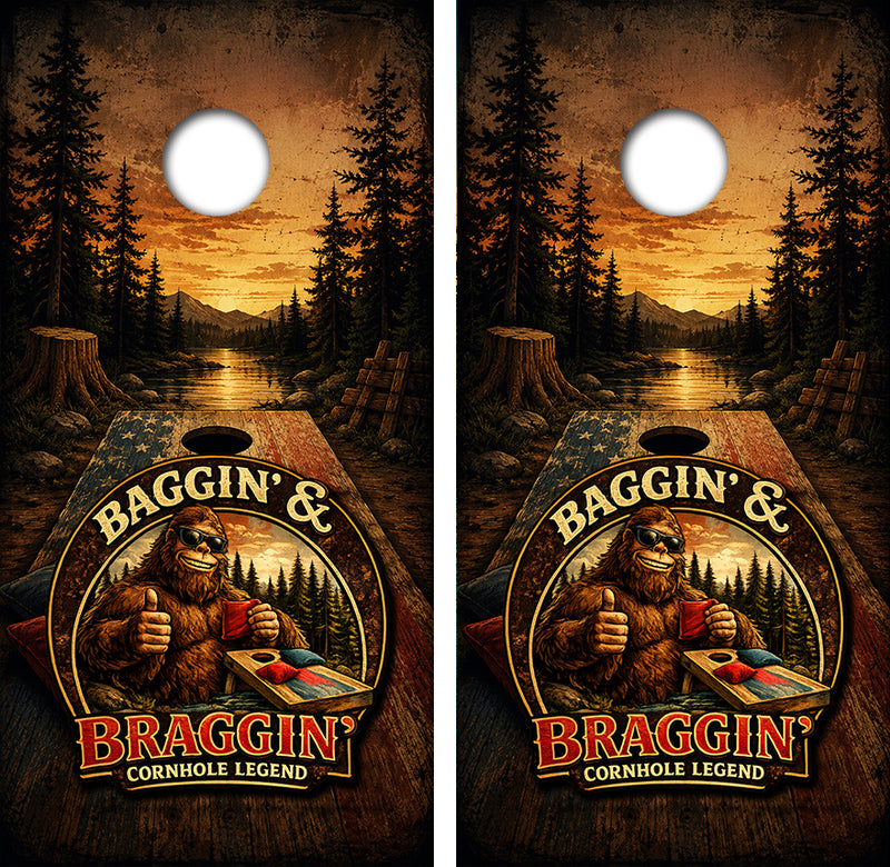 Baggin & Braggin Cornhole Design