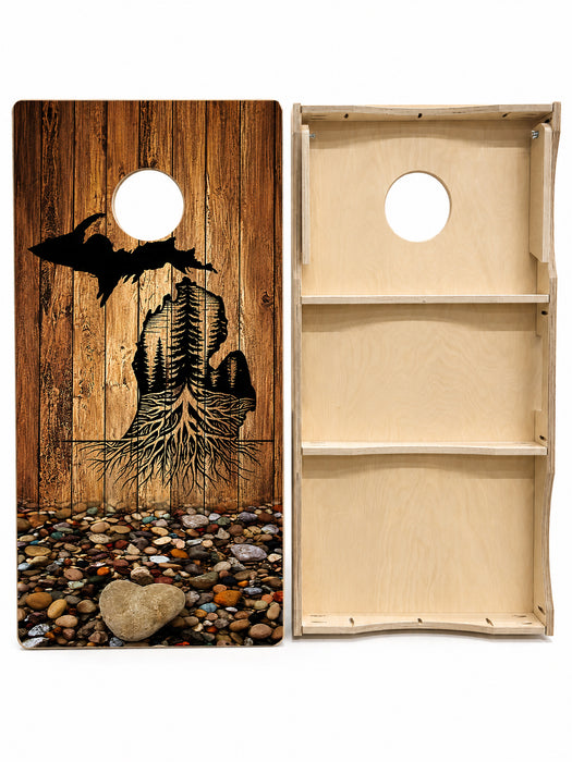 Michigan Roots Cornhole Design