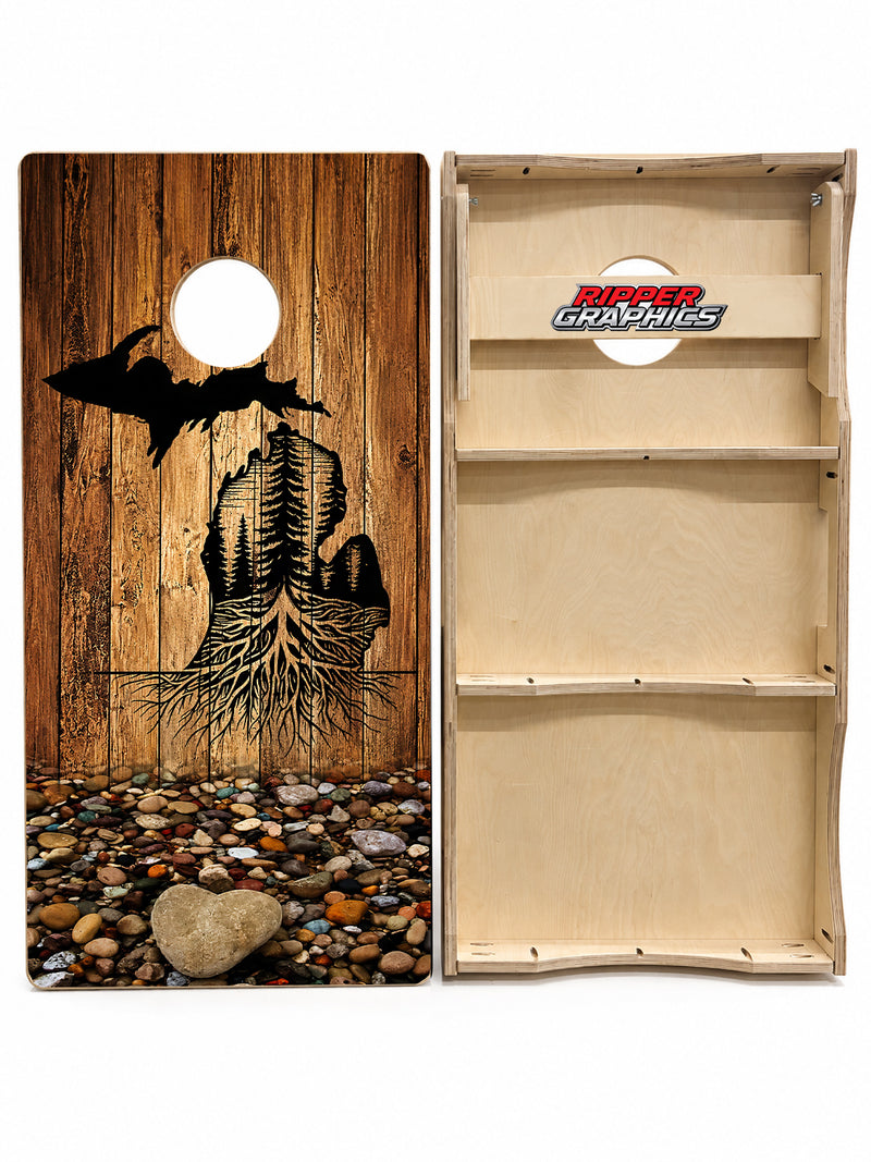 Michigan Roots Cornhole Design
