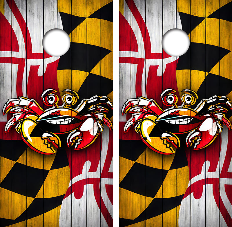 Maryland Crab Cornhole Design