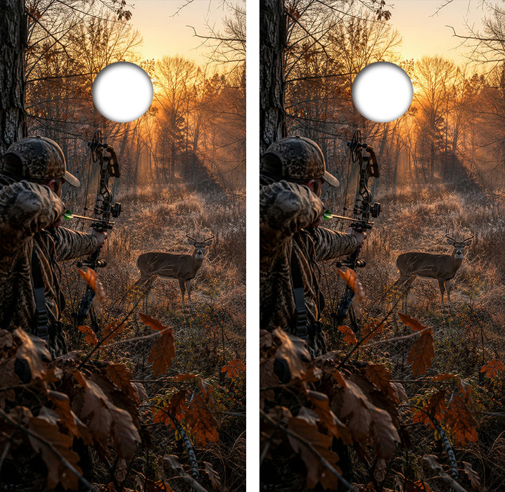 Deer Hunting Cornhole Wrap Decal with Free Laminate Included