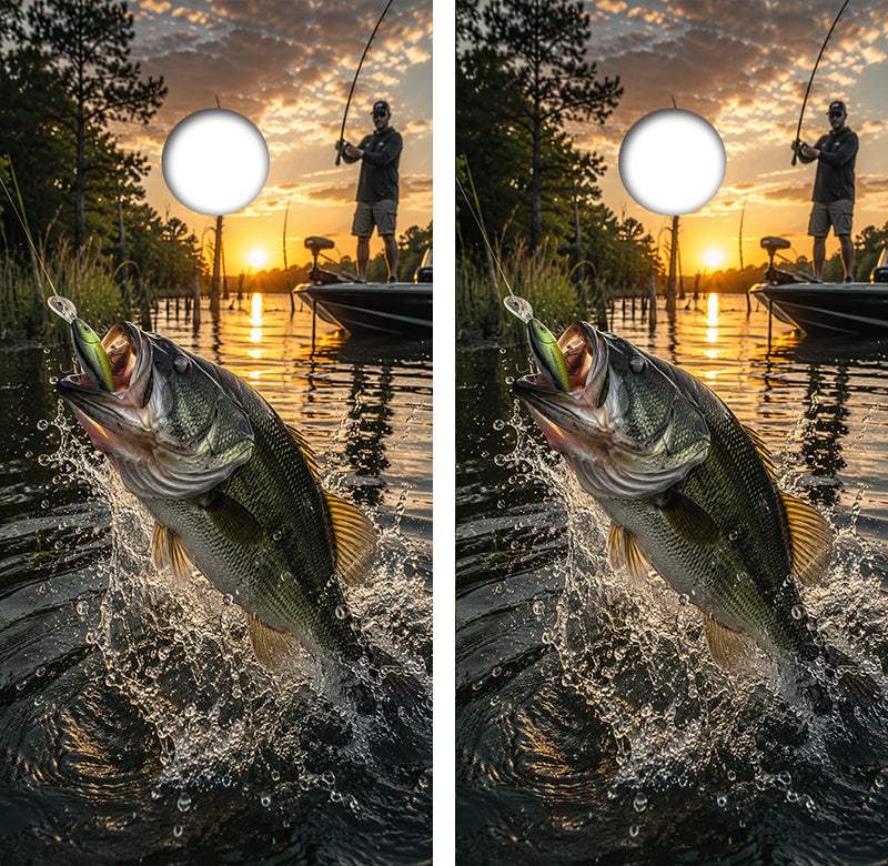 Bass Fishing Cornhole Design