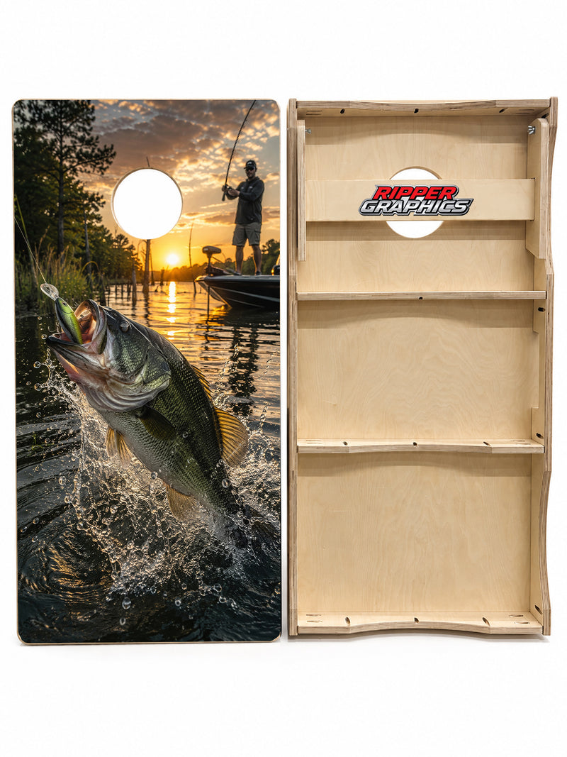 Bass Fishing Cornhole Design