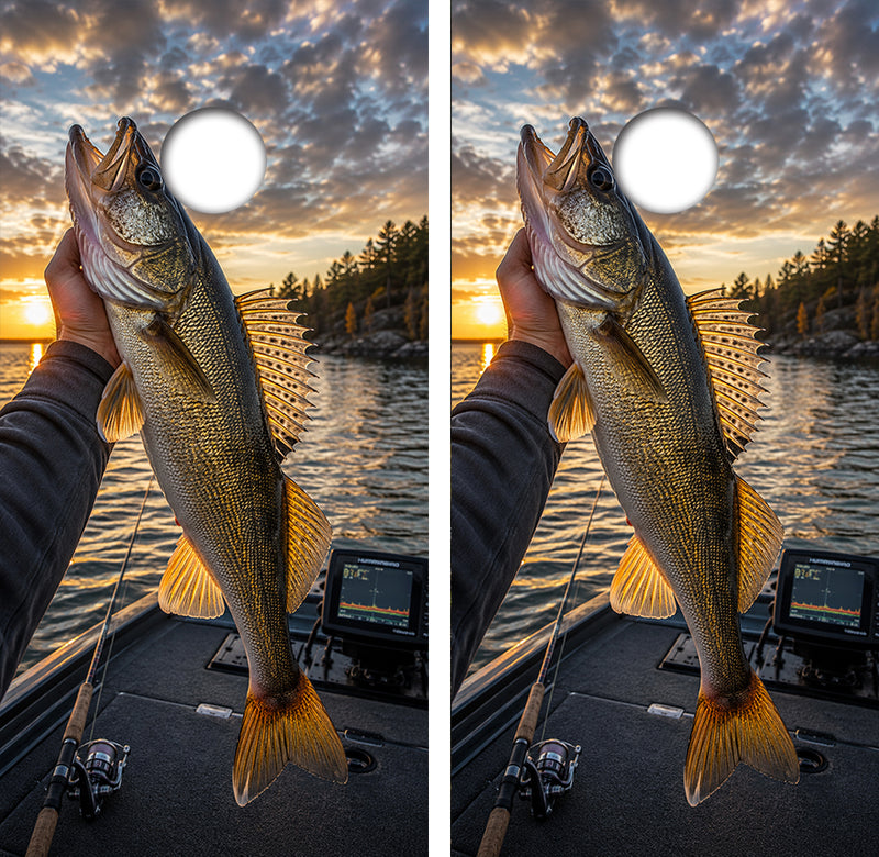 Walleye Fishing Cornhole Design