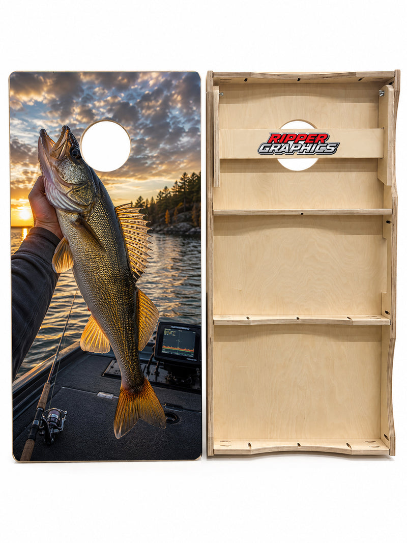 Walleye Fishing Cornhole Design