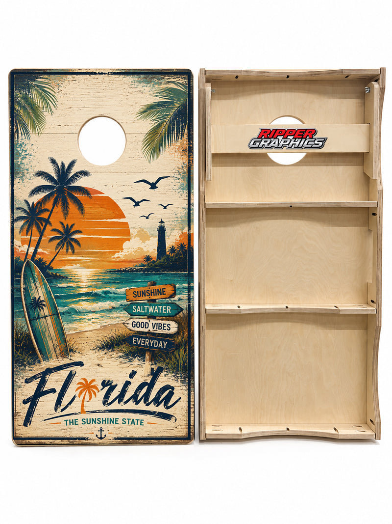 Florida Sunshine State Cornhole Design