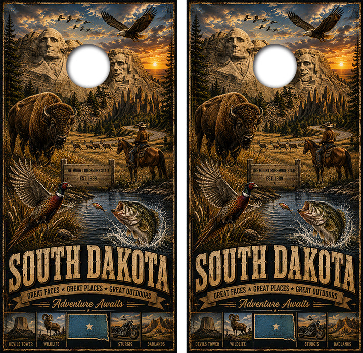 South Dakota Great Faces Great Places Decal with Free Laminate Included