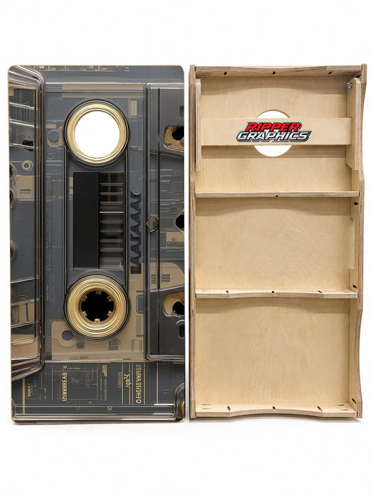 80's Cassette Tape Cornhole Design