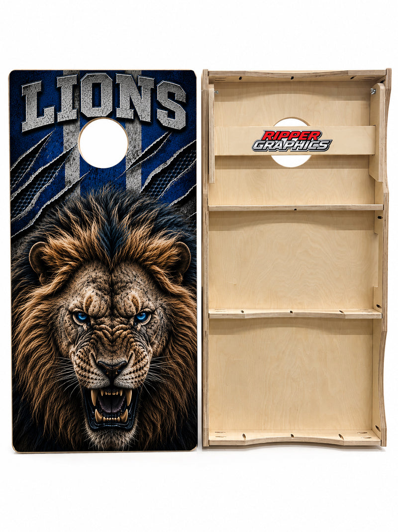 Detroit Lions Football Cornhole Design