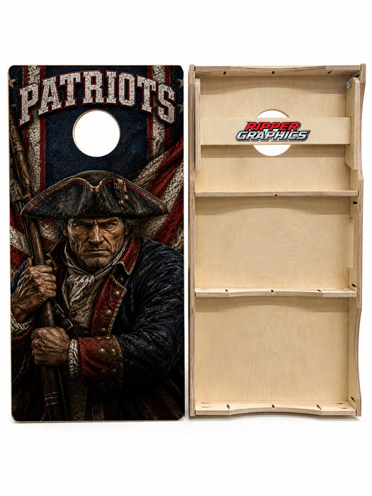 New England Patriots Football Cornhole Design