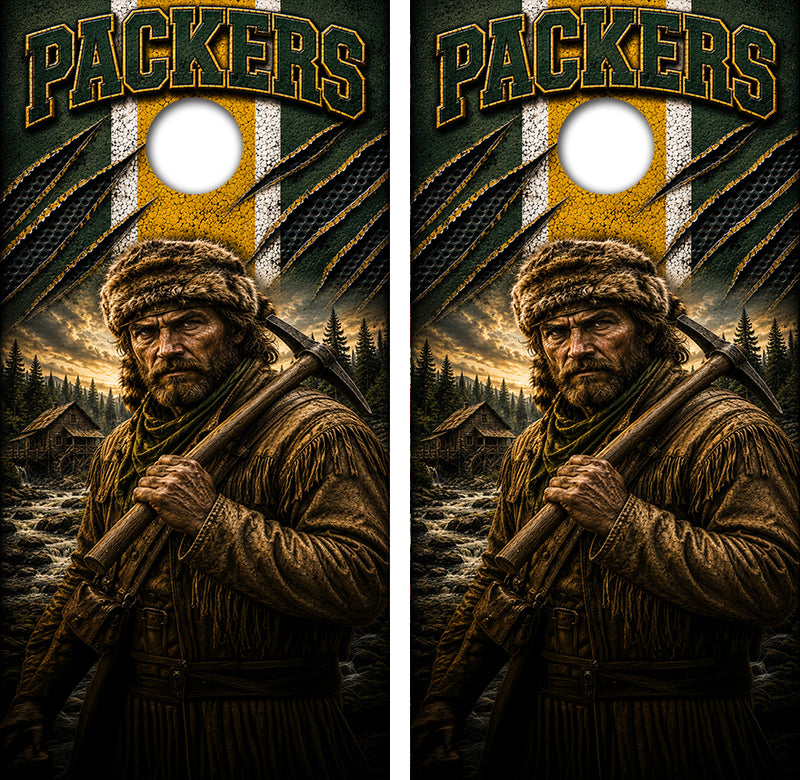 Green Bay Packers Football Cornhole Design