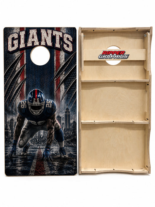 New York Giants Football Cornhole Design