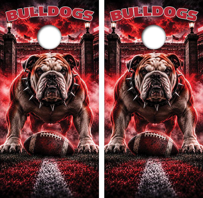 Georgia Bulldogs Football Cornhole Design