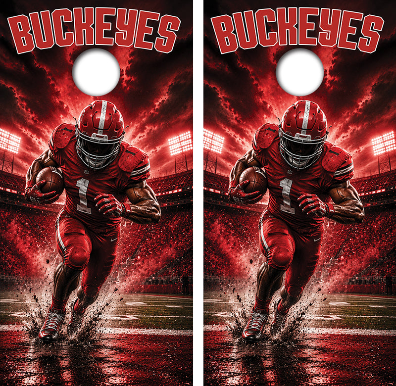 Ohio State Buckeyes Football Cornhole Design