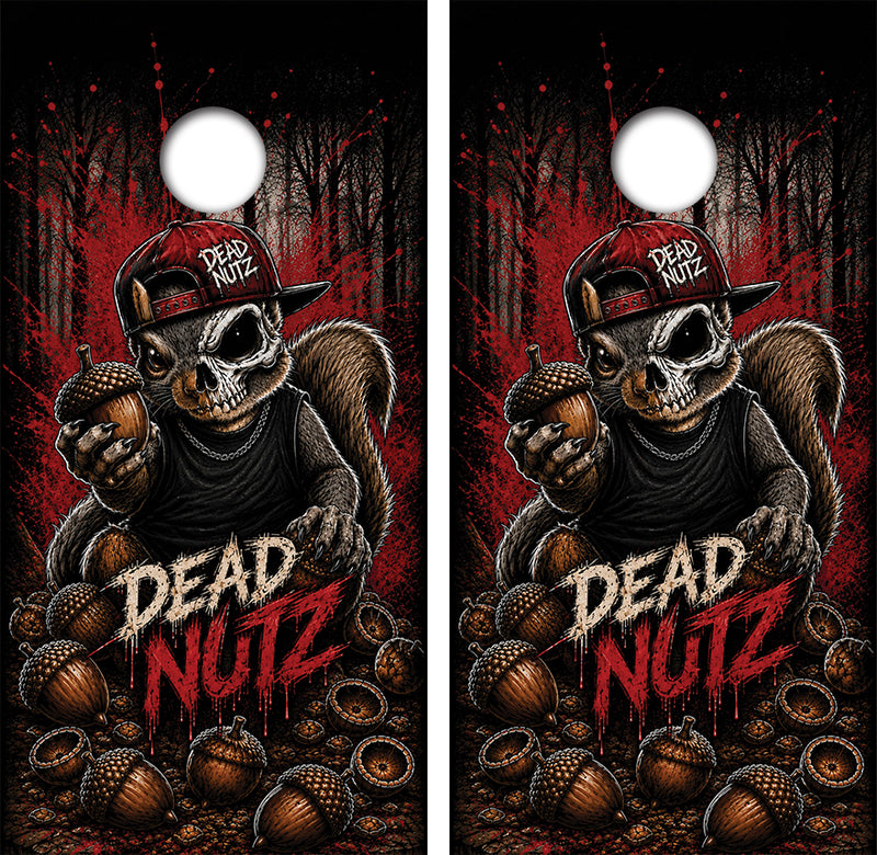 Dead Nutz Gone Bad Cornhole Design