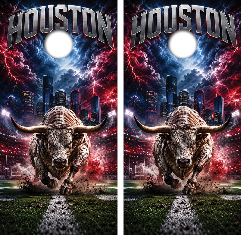 Houston Texans Inspired Cornhole Design