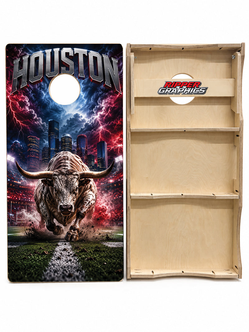 Houston Texans Inspired Cornhole Design