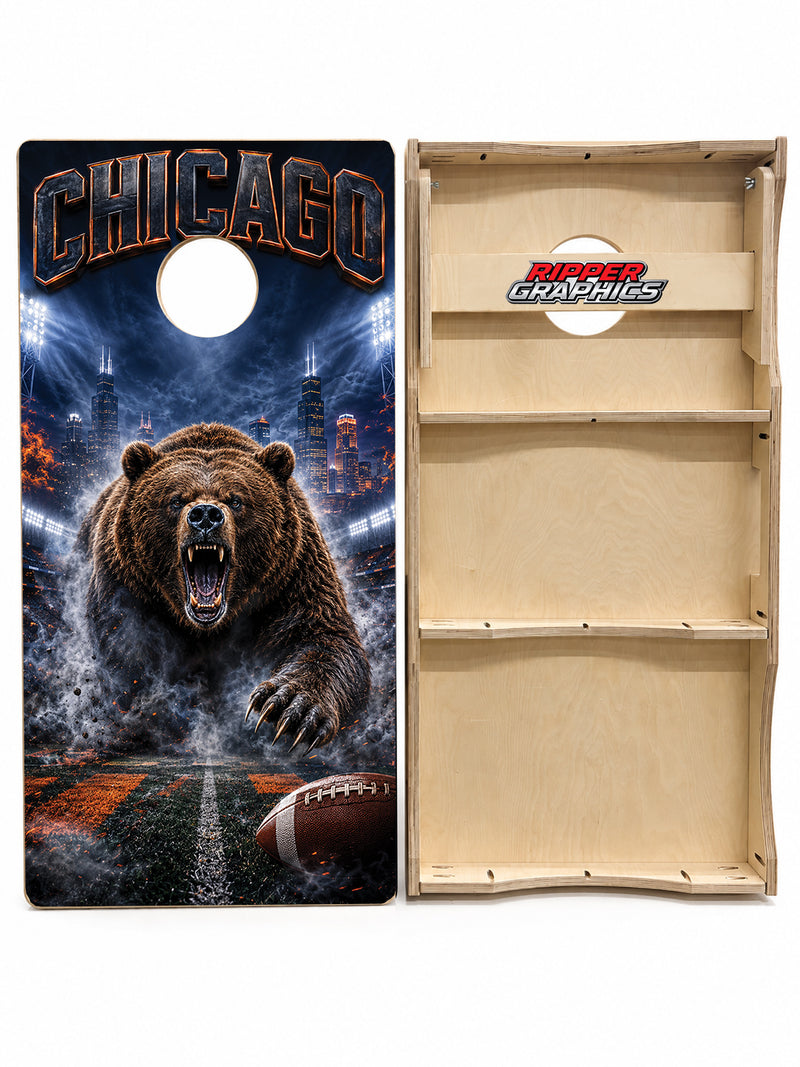 Chicago Bears Inspired Cornhole Design