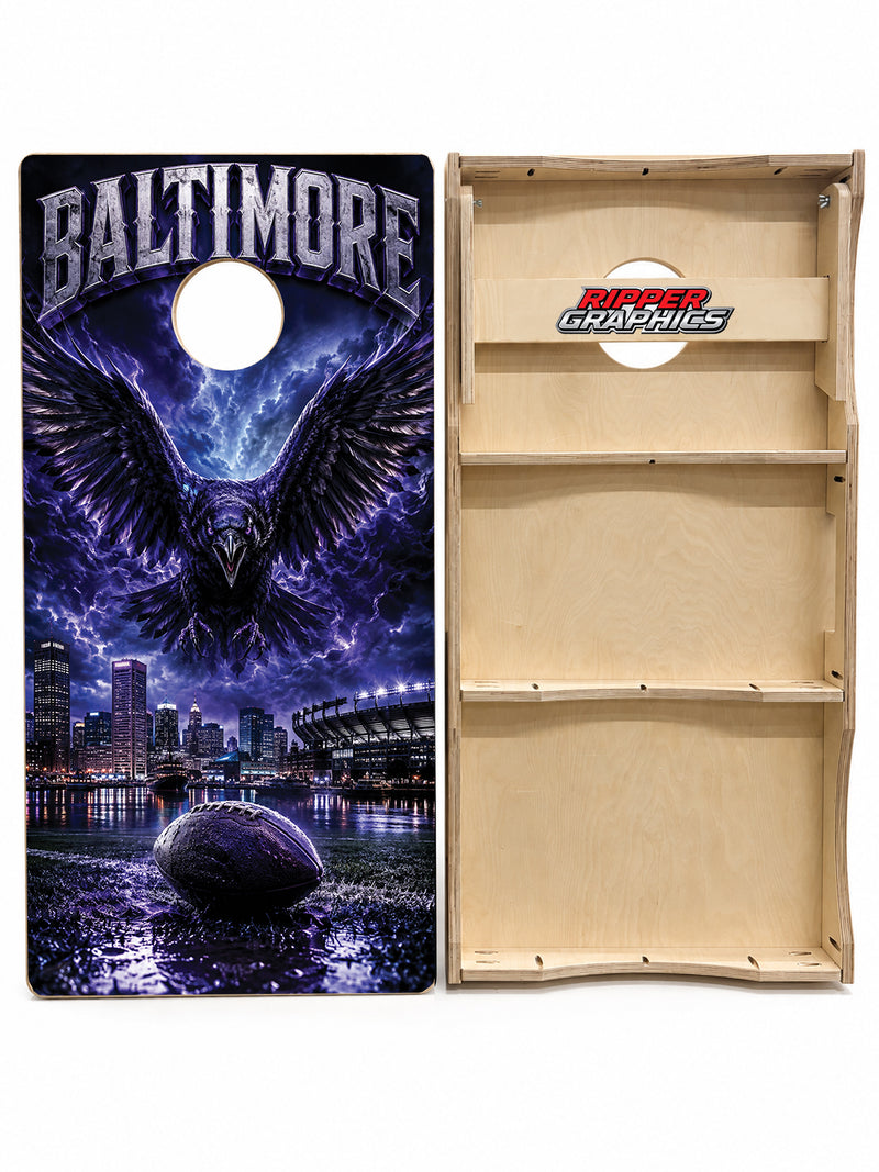 Baltimore Ravens Inspired Cornhole Design