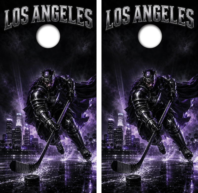 Los Angeles Kings Inspired Cornhole Design