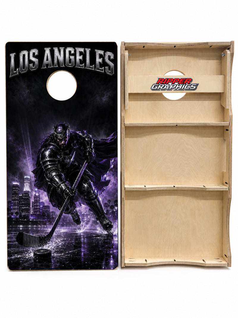 Los Angeles Kings Inspired Cornhole Design