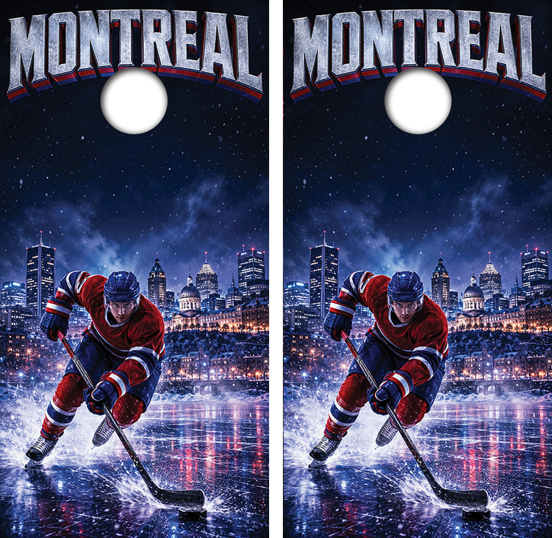 Montreal Canadiens Inspired Cornhole Design