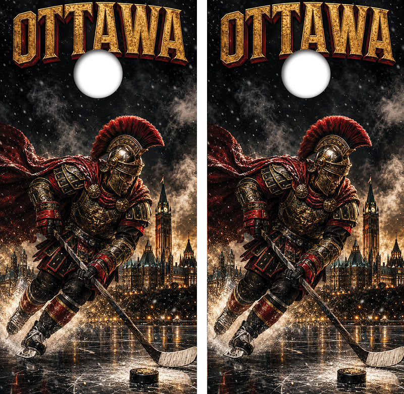 Ottawa Senators Inspired Cornhole Design
