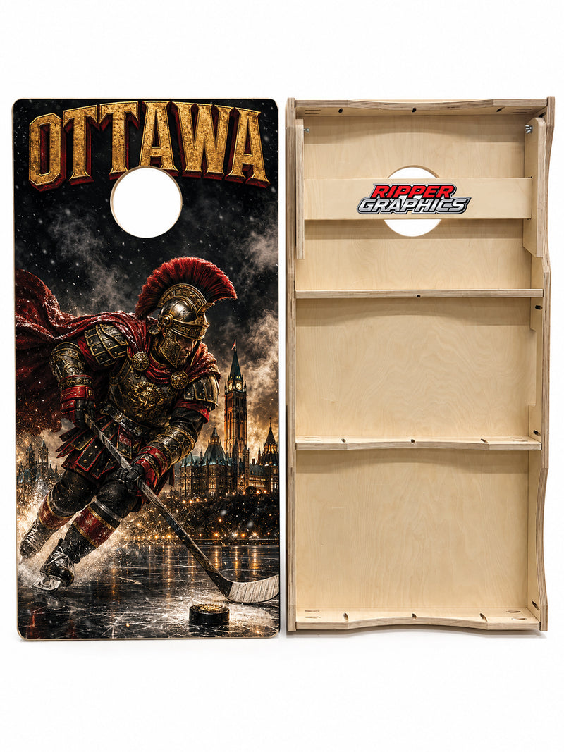Ottawa Senators Inspired Cornhole Design