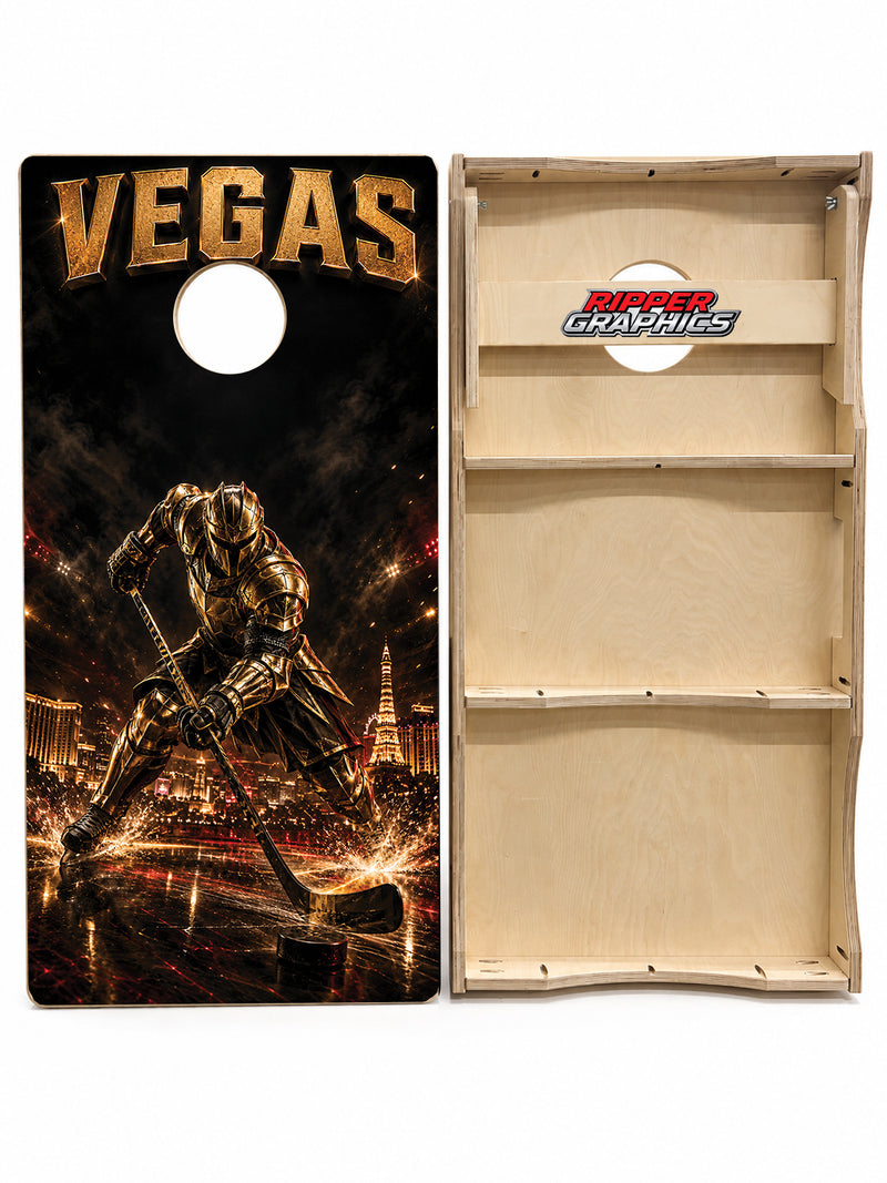 Las Vegas Knights Inspired Cornhole Design