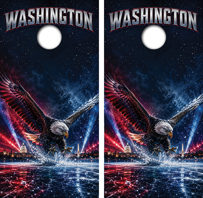 Washington Capitals Inspired Cornhole Design