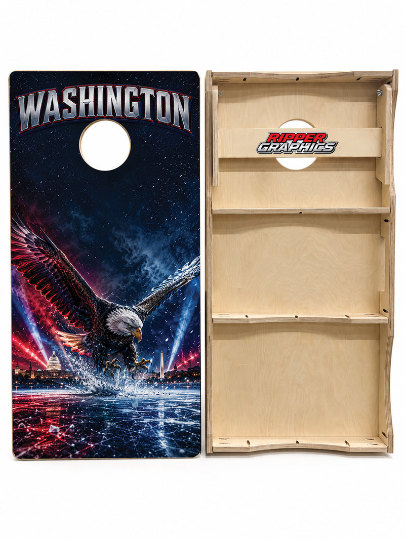 Washington Capitals Inspired Cornhole Design