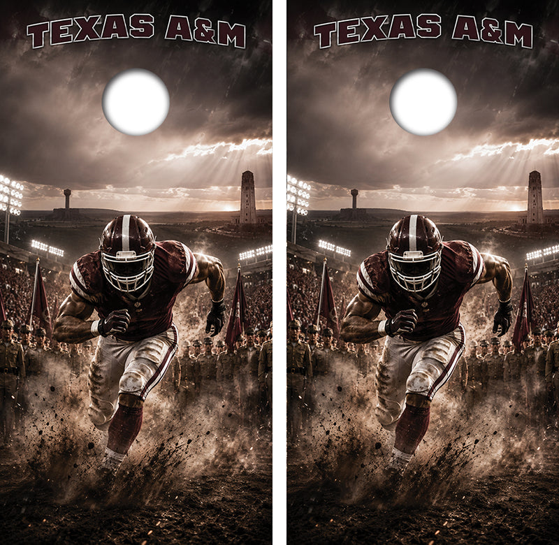 Texas A&M Football Inspired Cornhole Design