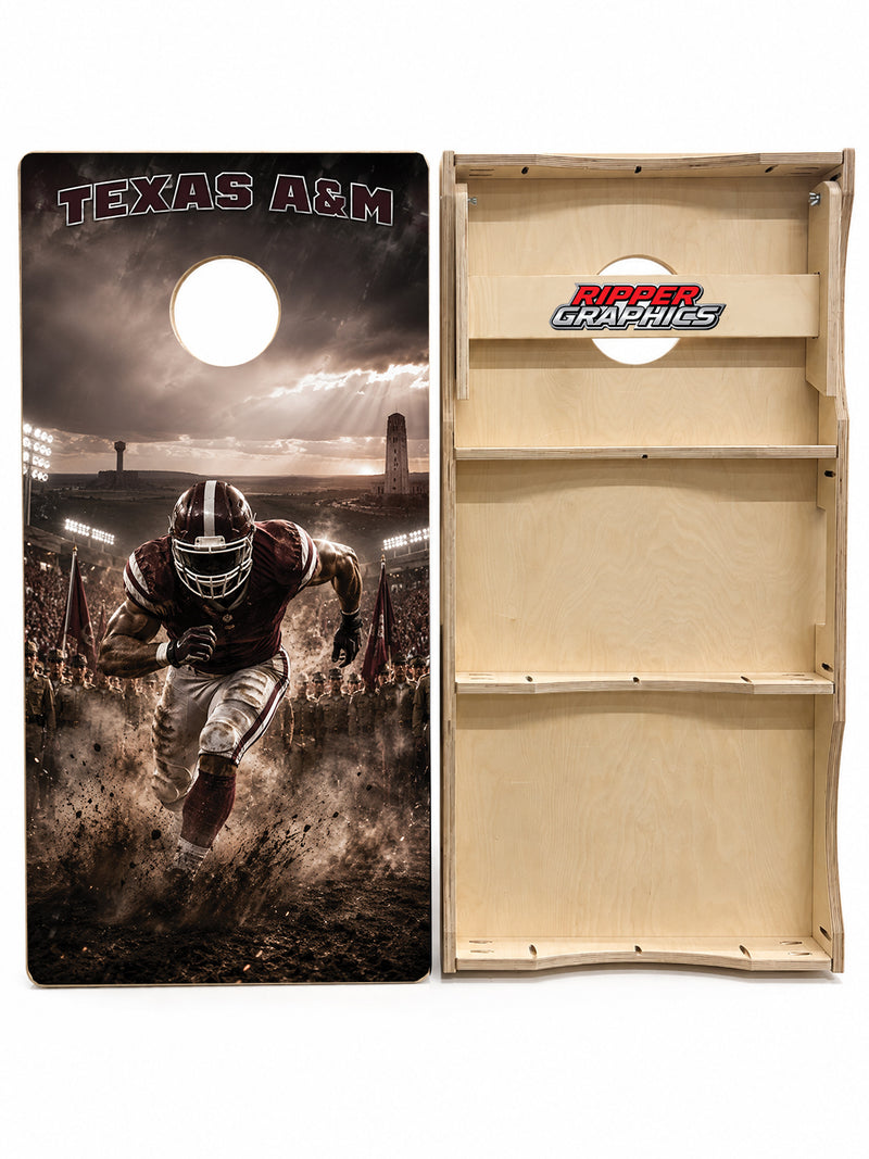 Texas A&M Football Inspired Cornhole Design