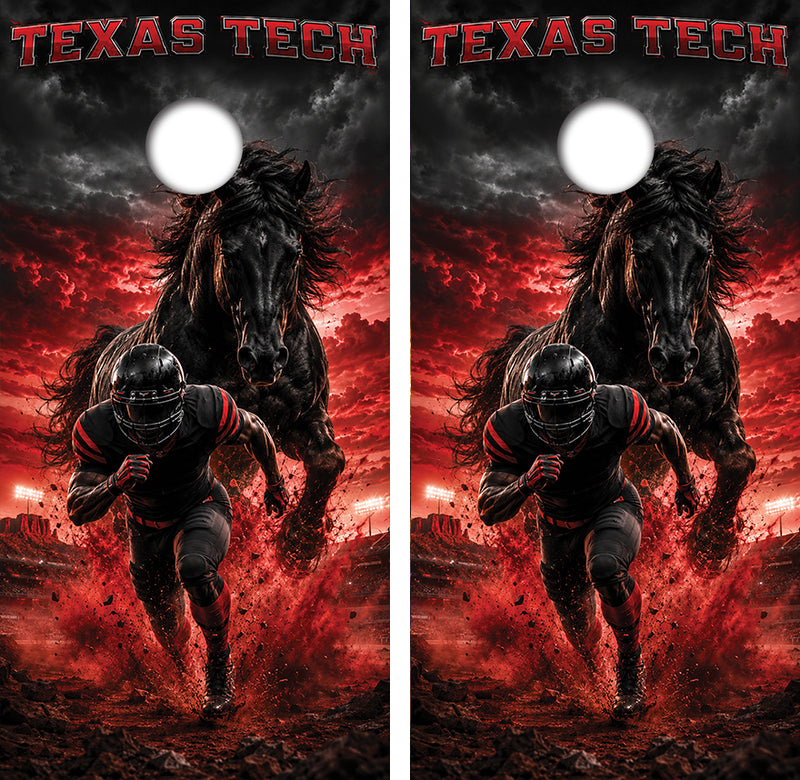 Texas Tech Football Inspired Cornhole Design