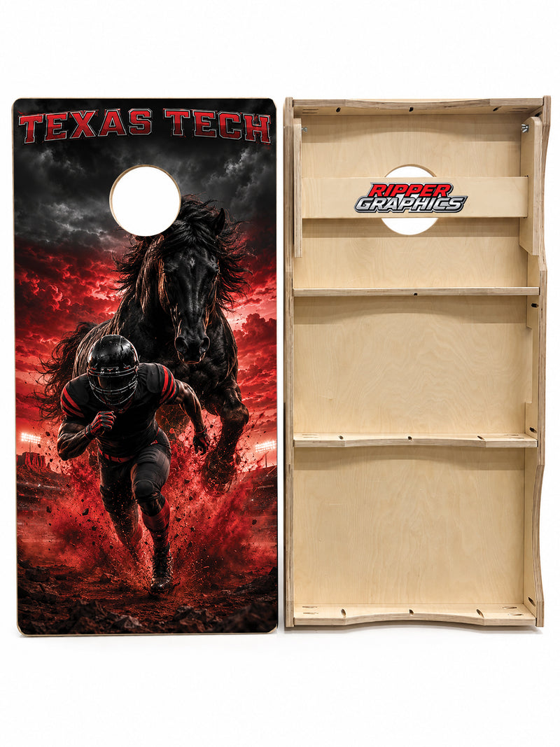 Texas Tech Football Inspired Cornhole Design