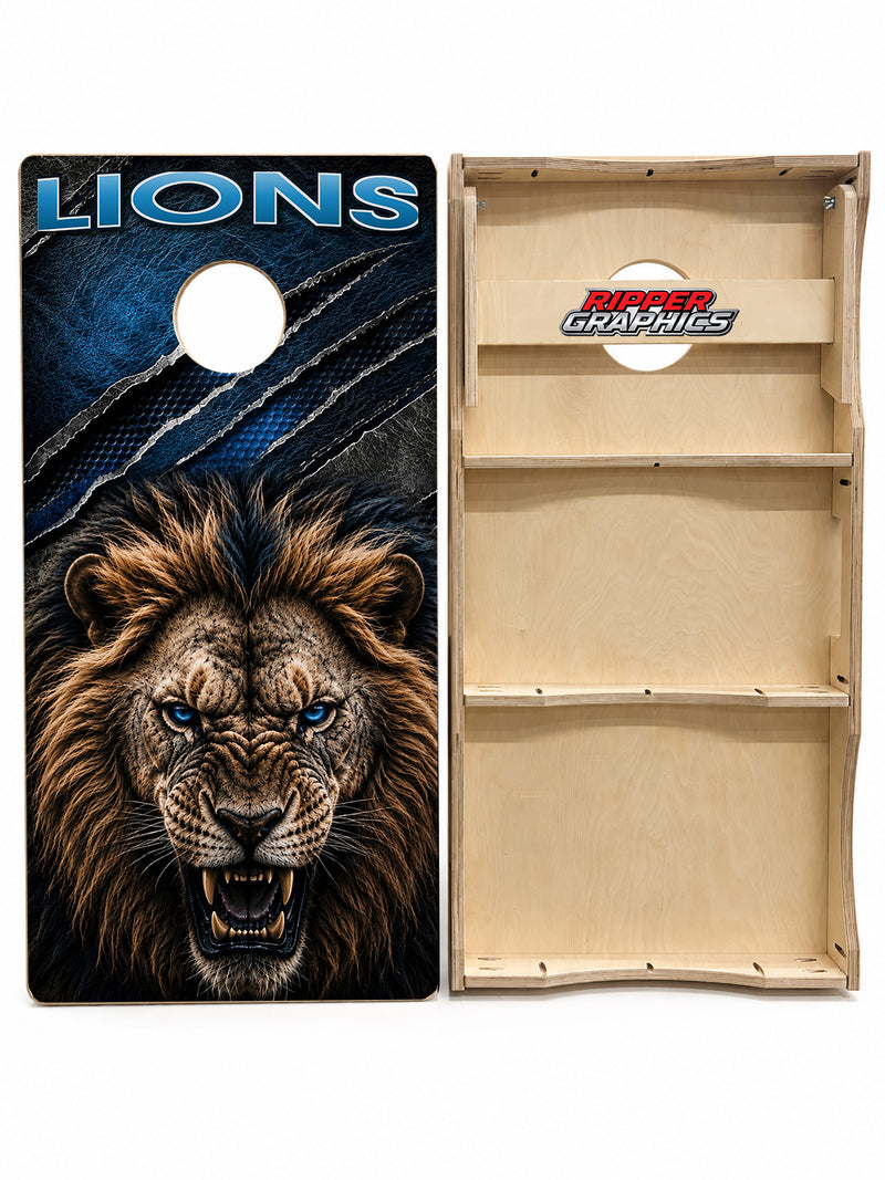 Detroit Lions Inspired Cornhole Design