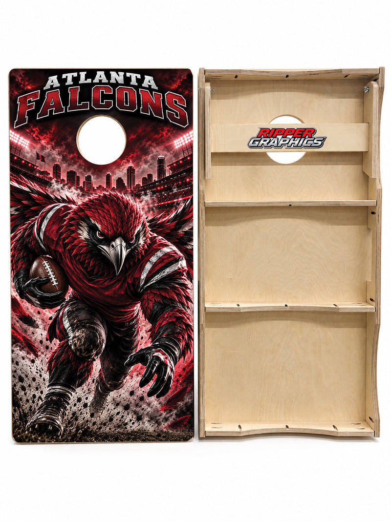 Atlanta Falcons Football Inspired Cornhole Design