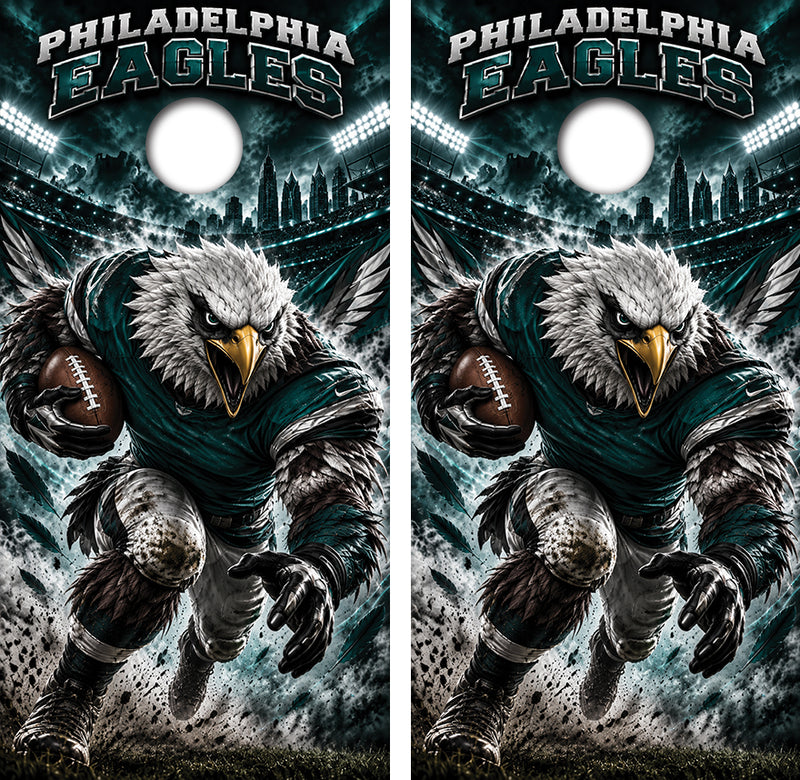 Philadelphia Eagles Football Inspired Cornhole Design
