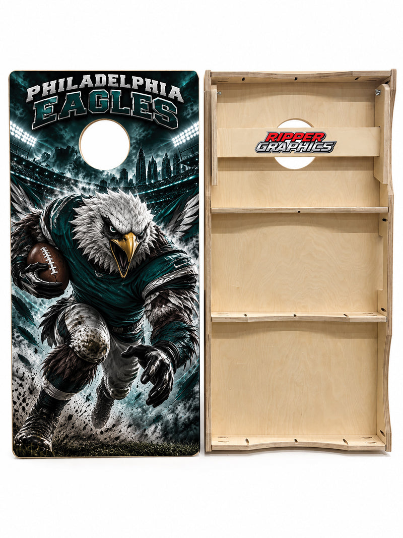 Philadelphia Eagles Football Inspired Cornhole Design