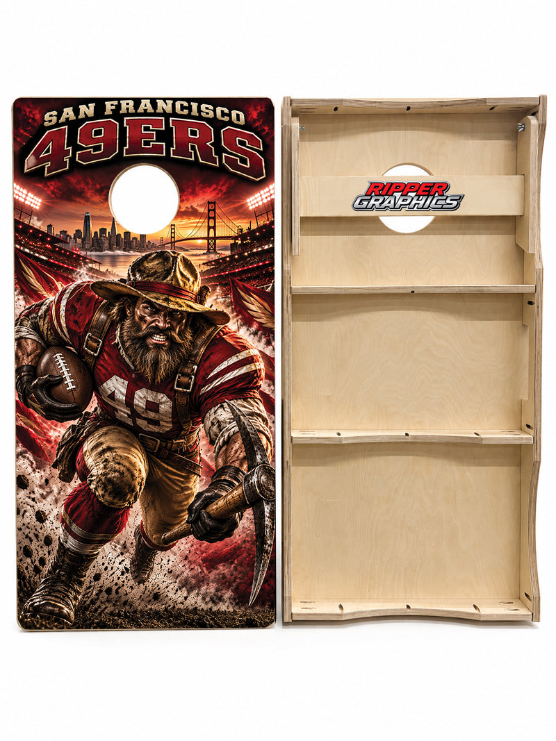 San Francisco 49ers Football Inspired Cornhole Design