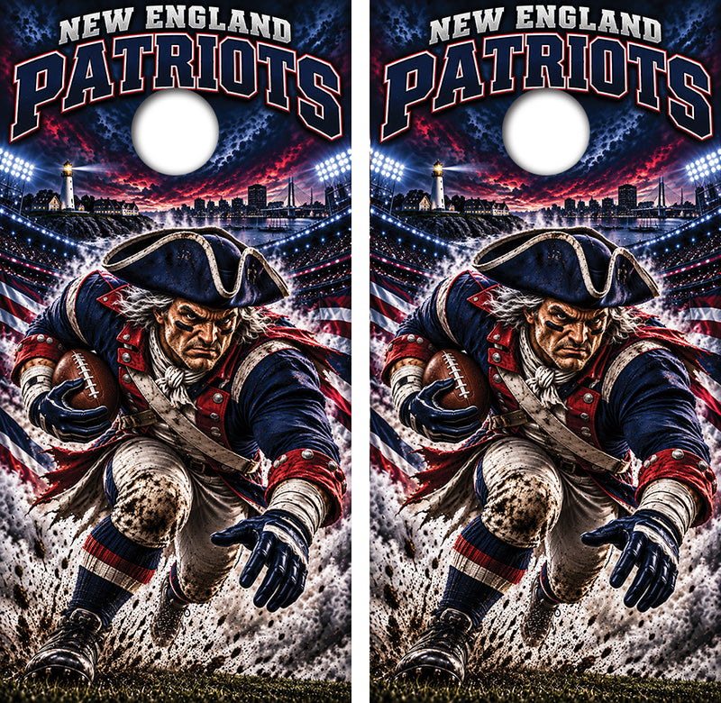 New England Patriots Football Inspired Cornhole Design