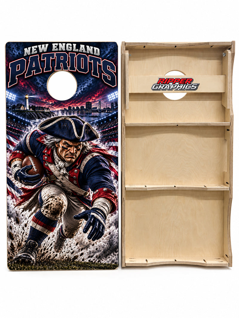 New England Patriots Football Inspired Cornhole Design