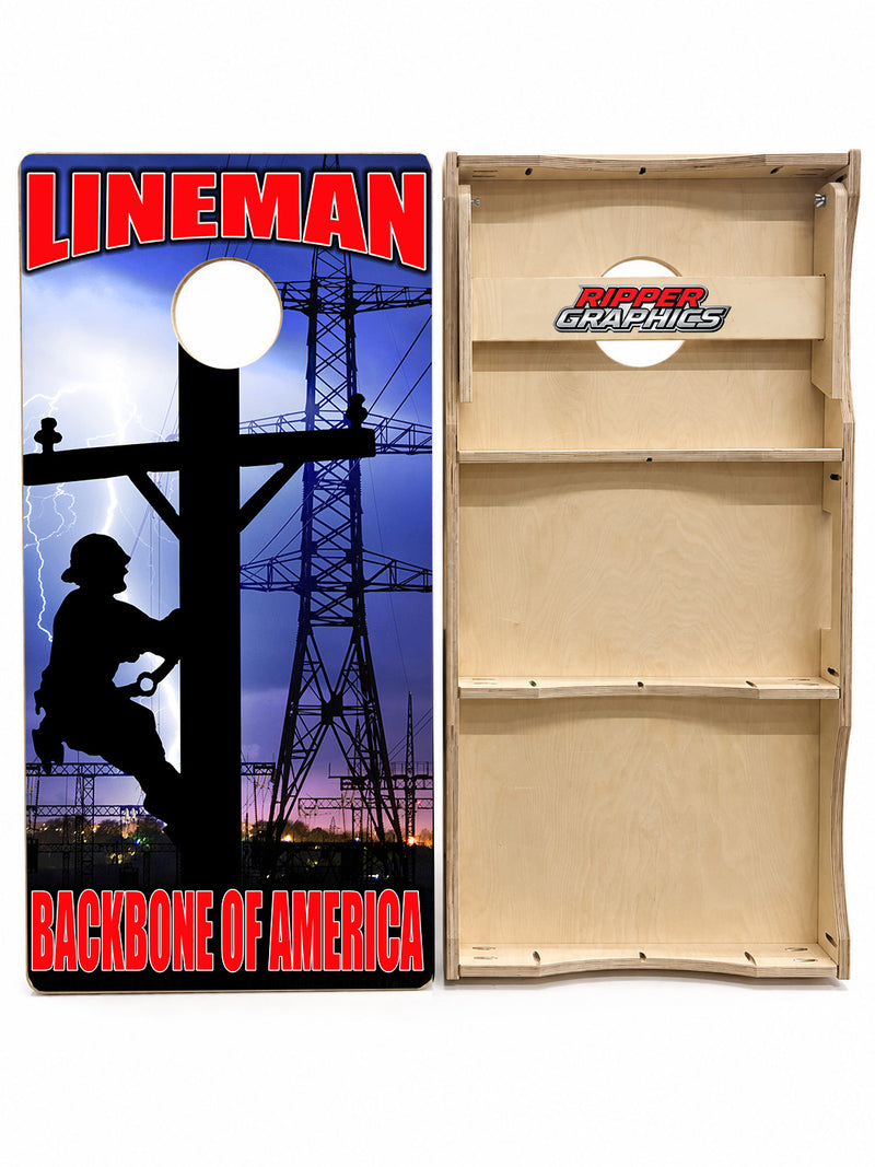 Lineman Cornhole Design