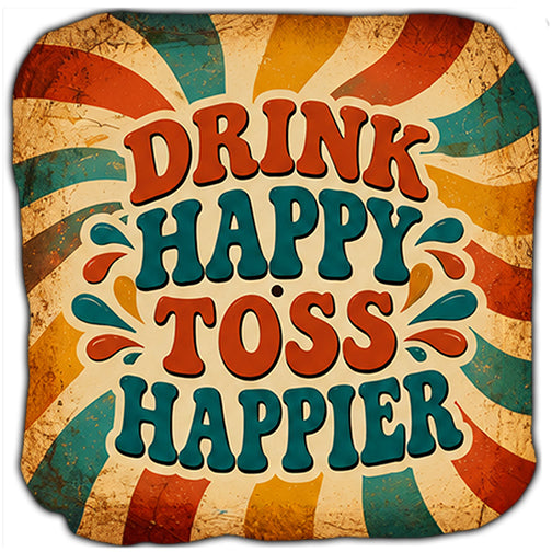 Drink Happy Toss Happier Cornhole Bags Set of 4