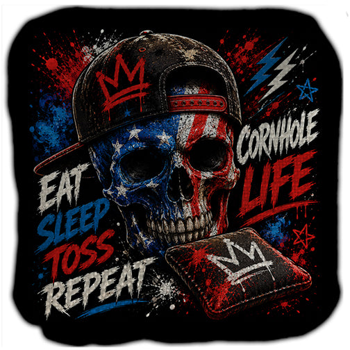 Eat Sleep Toss Repeat Cornhole Bags Set of 4