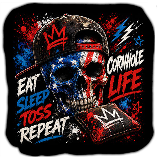 Eat Sleep Toss Repeat Cornhole Bags Set of 4
